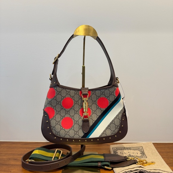 Gucci Jackie 1961 GG Supreme Shoulder Bag with 2 strap options - Picture 2 of 16